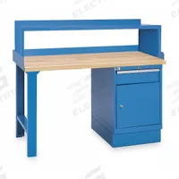 LISTA Workbench: Fixed Ht, Butcher Block, 72 in x 30 in, 1,000 lb Overall Load Capacity, Blue, Blue (MPN XSWB32-72BT/BB-SRS). Key specifications — Height Adjustability: Fixed Height; Brand: LISTA; Color: Blue.