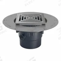 ZURN Floor Drain: 9 7/8 in Overall Dia, 5 in Grate Size, 2 in Nominal Pipe Size, Solvent Weld, PVC (MPN FD2-PV2-ST-SS). Key specifications — Color: Silver; Connection Type: Solvent Weld; Brand: ZURN; Includes: Stainless Mesh Screen.