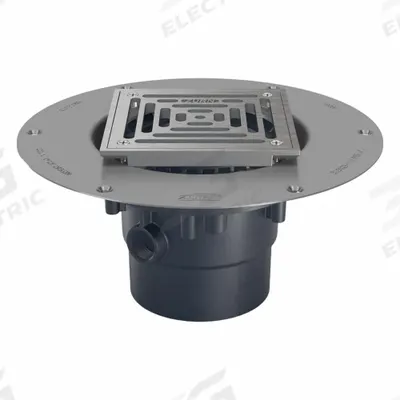 ZURN Floor Drain: 9 7/8 in Overall Dia, 5 in Grate Size, 2 in Nominal Pipe Size - Height Adjustable Floor Drains