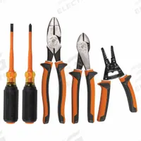KLEIN TOOLS Insulated Tool Kit: Insulated, 5 Total Pcs, Pliers (MPN 94130). Key specifications — attr541600: (2) Pliers; attr541603: 0; attr541599: Standard Cutting Knives; attr541604: Wire Stripper; attr541515: KLEIN TOOLS; attr548994: (2) Screwdrivers.