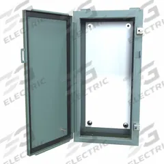 HAMMOND Electrical Enclosure: Steel, 24 in x 12 in x 6 in, NEMA 12/13, w/Panel, Solid Cover, Hinged (MPN 1418AR6). Key specifications — Brand: HAMMOND; Closure Method: Clamps; Knockouts: Not Included.