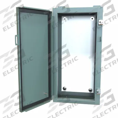 HAMMOND Electrical Enclosure: Steel, 24 in x 12 in x 6 in, NEMA 12/13, w/Panel - Steel Dust-Tight Enclosures