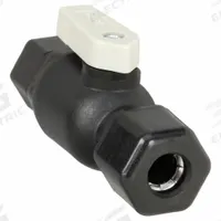 PARKER Manual Two-Way Ball Valve: 1/4 in, Polypropylene, Straight, Sweat x Sweat, One-Piece, Lever (MPN FTPPB4VUC6). Key specifications — Brand: PARKER; Handle: Lever.