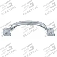 APPROVED VENDOR Pull Handle: Unthreaded Holes, Steel, Silver, #8 Screw Size, 0.75 in, 4 in Grip Lg (MPN 4PE17). Key specifications — Brand: APPROVED VENDOR; Projection Type: Non-Recessed; Material: Steel; Finish: Polished Zinc; Color: Silver; Folding Type: Fixed; Mounting Type: Unthreaded Holes; Screw Size: #8.