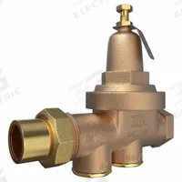 WILKINS Water Pressure Reducing Valve: FNPT x FNPT, 3/4 in Pipe Size, Cast Bronze, 25 psi to 75 psi (MPN 34-600XL). Key specifications — Brand: WILKINS; Union Type: Single Union; Low-Lead Compliance: Low-Lead Compliant.
