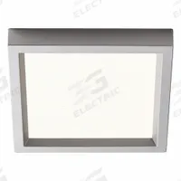 Square Downlight: 4 in Dia, Silver, 5/8 in Ht, 650 lm, 2700K, 10 W, 120/277V AC (MPN S4S827K7ALZ10U). Key specifications — Color Temperature: 2700K; Housing Finish: Aluminum; Lighting Technology: LED; Fixture Shape: Square; Voltage: 120/277V AC; Emergency Battery Backup: No; Fixture Type: Vanity; Brand: LIGHTOLIER.