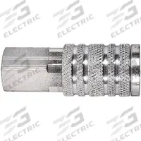 APPROVED VENDOR Quick Connect Hose Coupling: 3/8 in Body Size, 1/4 in Hose Fitting Size, FNPT, 2 PK (MPN 5ZLN9). Key specifications — Brand: APPROVED VENDOR; Thread Size: 1/4" -18; Coupling Locking Type: Sleeve; Hose Fitting Gender: Female.