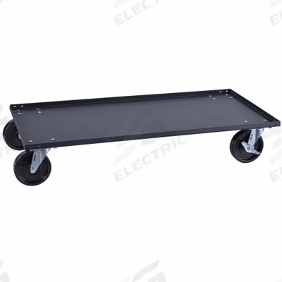 SANDUSKY Furniture Dolly: 300 lb, Black, 7 in H x 37 in W x 19 in D - Lipped Solid-Deck Cabinet Dollies