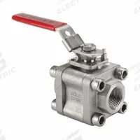 KECKLEY Manual Two-Way Ball Valve: 1 in, Carbon Steel, Straight, Socket x Socket, Three-Piece (MPN BVM3SWFCSRGSL-100). Key specifications — Brand: KECKLEY; Handle: Locking Lever.