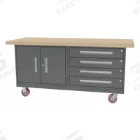 GREENE MANUFACTURING, INC. Mobile Cabinet Workbench: 72 in x 30 in, Butcher Block, Gray, Lower Shelf (MPN MG-400.M). Key specifications — Assembly: Fully Assembled; Brand: GREENE MANUFACTURING, INC..