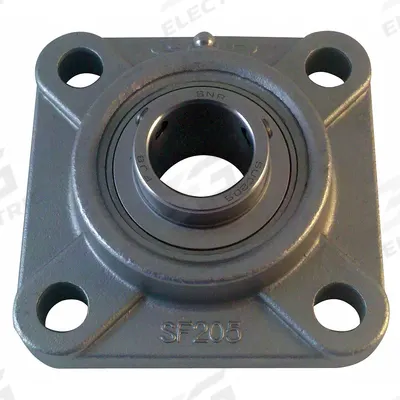 NTN 4 Bolt Flange Bearing: Radial Ball, 1 3/16 in Bore, SS, Set Screws - Food-Grade Flange-Mount Ball Bearings