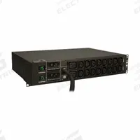 EATON TRIPP LITE PDU: Single-Phase, 18 Outlets, (16) C13/(2) C19, Metered, 2 RU, Front Facing (MPN PDUMH30HV6). Key specifications — Plug Type: NEMA L6-30P; Brand: EATON TRIPP LITE; Phase: Single-Phase; Receptacle Type: (16) C13; Facing: Front.