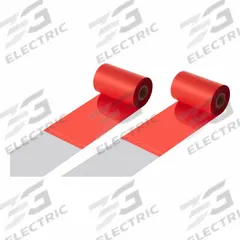 THERMAL TRANSFER RIBBON: SATO, 4.33 in Ribbon Wd, 1,345 ft Ribbon Lg, 1 in Core Dia., Red, Resin/Wax (MPN RS4331345WR-Tr-RED). Key specifications — Color: Red; Compatible Printer Brand: SATO.
