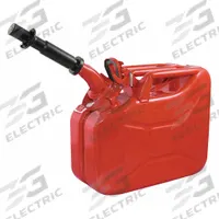 WAVIAN Gas Can: 2.6 gal Capacity, Gasoline, Steel, Red (MPN JC0010RVS). Key specifications — Brand: WAVIAN; Compatible Fuel: Gasoline.