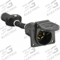 REESE Trailer Wiring Adapter: 7-Way Pin, 6-Way Pin, Plastic, 3 1/4 in Overall Lg, 5 5/8 in Ht (MPN 8536200)