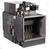 DAYTON Gas-Fired Duct Furnace: 300,000 BtuH Heating Capacity Input, 409 Stainless Steel, Bottom (MPN 6RJZ0). Key specifications — attr401822: 3/4 in, Male NPT; attr401820: 409 Stainless Steel; attr401823: Bottom; attr408109: DAYTON.