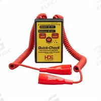 HDE Transformer and Capacitor Tester: Audible/Digital Display, Open and Shorted Checks, 6 V to 6 V (MPN QC-AST-N). Key specifications — Brand: HDE; Manufacturer Part Number: QC-AST-N; Includes: Quick-Check Transformer.