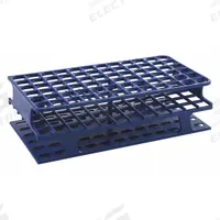 Tube Rack: 2 3/8 in Overall Wd, 8 in Overall Ht, 4 1/8 in Overall Lg, Polypropylene, Blue, Benchtop (MPN HS27551B). Key specifications — Material: Polypropylene; Mounting Location: Benchtop; Color: Blue; Product Type: Test Tube Rack; Total Holding Capacity: (72) Wells; Brand: HEATHROW SCIENTIFIC.
