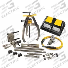 ENERPAC Hydraulic Puller Set: 5 ton Capacity with Attachments, 10 ton Cylinder Nominal Capacity (MPN LGHMS310A). Key specifications — attr98874: ENERPAC; attr96739: Bearing Cup Puller; attr1177737: Air Pump.