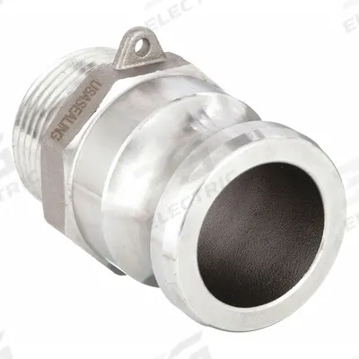 USA INDUSTRIALS Cam and Groove Adapter: 5 in Coupling Size, 5 in -8 Thread Size - Type F Stainless Steel Cam & Groove Fittings