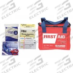 FIRST AID ONLY First Aid Kit and Housing: Industrial, 10 People Served, 77 Components, Fabric (MPN 54561). Key specifications — Adhesive Bandages Included: (16) Bandages; Application: Industrial; Brand: FIRST AID ONLY; Housing Color: Red; Housing Material: Fabric; Includes Oral or Inhalant Medication: No Medication Included; Mountable: Wall Mount; Oral and Inhalant Medicinals Included: No Oral/Inhalant Medicinals.
