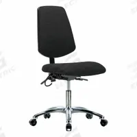 ESD Chair: Fabric, Armless, Ht Range 19 in to 24 in, 18 1/2 in Seat Wd, 17 in Seat Dp, 5 Casters (MPN BR-ESD-FDHCH-MB-CR-T1-A0-EC-ESDBLK). Key specifications — Foot Support: No; Back Tilt Backward: 13.5°; Back Tilt Forward: 10.5°; Base Material: Aluminum; Brand: APPROVED VENDOR; Product Type: ESD Chair; ESD-Safe: ESD-Safe; Seat Tilt Backward: 3°.