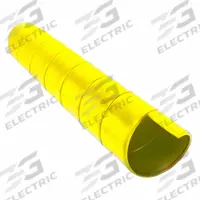 CAPLUGS Hose Protection Spiral Wrap: 14/25 in Dia, 25 ft Lg, Yellow, High-Density Polyethylene (MPN 16PC25YE). Key specifications — Product Type: Hose Protection Spiral Wrap; Brand: CAPLUGS; Color: Yellow; Closure Type: Spiral; Material: High-Density Polyethylene.