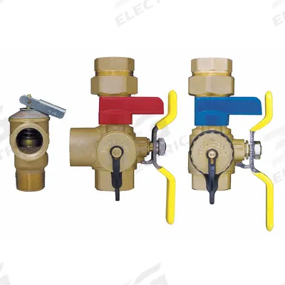WEBSTONE Tankless Water Heater Service Valve: 1 in, Brass, 150 psi Max. Op Pressure - Brass Tankless Water Heater Service Valves