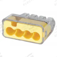 IDEAL Push-In Wire Connector: In-Sure™ Series, 4 Port, 20 AWG – 12 AWG Solid Wire Size Range, 20 A (MPN 30-1634). Key specifications — Series: In-Sure™; Manufacturer Part Number: 30-1634; Brand: IDEAL.