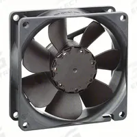 EBM Axial Fan: 270 cfh Airflow @ 0.000 in SP, 5 5/16 in Ht, 1 1/2 in Dp, Plug-In, 115V AC, Aluminum (MPN 5606S). Key specifications — Blade Material: Steel; Includes: Grounding Lug; Brand: EBM.