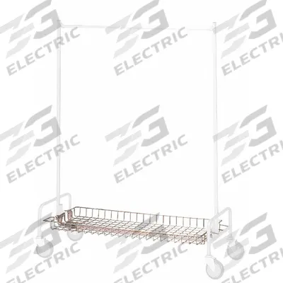 R&B WIRE PRODUCTS Basket Shelf: Rod Design (No ) Hooks, 48 in Overall Wd, Silver - Rack Accessories