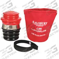 SALISBURY Electrical Glove Inflator Kit: Carry Bag/Glove Adapter/Inflator Strap, Canvas/Nylon (MPN G100). Key specifications — For Voltage Class: Class 00; Brand: SALISBURY; Includes: Inflator Strap; Material: Nylon.