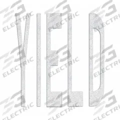 RAE Preformed Thermoplastic Pavement Markings: Yield - 8, White, 8 ft Lg, 6 3/4 ft Wd, Pavement (MPN PR-TH-3653). Key specifications — Legend: Yield - 8; Brand: RAE; Color: White; Adhesion Method: Hand Torch; Material: Thermoplastic.