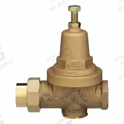 WILKINS Water Pressure Reducing Valve: FNPT x FNPT, 3/4 in Pipe Size, Bronze - High Capacity Water Pressure Regulators