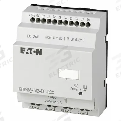 EATON Control Relay: (8) Digital, (4) Relay - Eaton Easy E4 Smart Relays