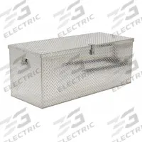 VESTIL Jobsite Box: 61 1/4 in W x 25 7/8 in D x 25 1/16 in H, 20 cu ft, Padlock, Silver (MPN APTS-2460). Key specifications — attr1116233: Silver; attr1116253: VESTIL; attr1222022: Padlock - Lock not included.