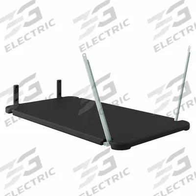 SUNCAST Shelving Kit: 45 in x 24 in x 1 1/2 in, Black, Metal/Resin - Storage Kits for Plastic Sheds with Gable Roof