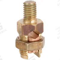 Grounding Split Bolt Connector with Stud: Leaded Bronze Alloy, 1 Grounding Wires (MPN KC26). Key specifications — Brand: BURNDY; Grounding Wire Size: 2 to 3/0 AWG Solid; Material: Bronze; Series: K2C; Thread Size: 1/2"-13; Manufacturer Part Number: KC26.