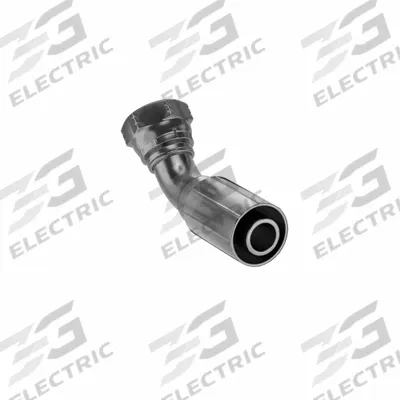 PARKER Hydraulic Crimp Fitting: Steel x Steel, 45° Elbow, -12 For Hose Dash Size - Parker Crimp Hydraulic Hose Fittings with BSPP Connection