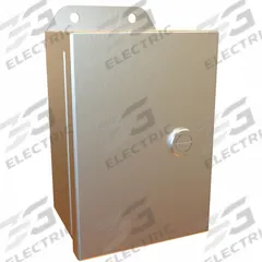 HAMMOND Electrical Enclosure: Stainless Steel, 6 in x 4 in x 3 in, NEMA 12/13/3R/4/4X, w/Panel (MPN EJ643SS). Key specifications — Brand: HAMMOND; Closure Method: Latches; Enclosure Material: Stainless Steel; Knockouts: Not Included; Includes Inner Panel: with Inner Panel Included.