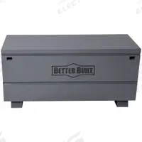 BETTER BUILT Chest-Style Jobsite Box: 60 in W x 24 in D x 28 1/2 in H, 20 cu ft, Recessed Padlock (MPN 2060-BB). Key specifications — attr1116233: Gray; attr1116253: BETTER BUILT; attr1222022: Recessed Padlock - Lock not included.