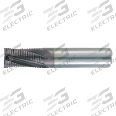 WIDIA HANITA Roughing End Mill: Carbide, TiAlN Coated, 4 Flute, Fine Pitch, 3/8" Mill Dia - Corner-Chamfer Carbide Roughing End Mills for Steel & Cast Iron