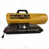 MASTER Portable Oil and Kerosene Torpedo Heater: Handheld Portable, 2,000 sq ft Heating Area (MPN MH-80TBOA-KFA). Key specifications — Key Features: Built-In Air Pressure Gauge and Thermostat; Portability: Handheld Portable; Brand: MASTER; Overall Dimensions - H x L x D: 30 in x 13 in x 15 in.