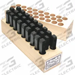 YOUNG BROS. STAMP WORKS Hand Stamp Kit: A to Z/Period (.), 3/16 in Character Ht, 2 3/4 in Shank Lg (MPN 05276). Key specifications — Brand: YOUNG BROS. STAMP WORKS; Material: Steel; Characters Included: A to Z.