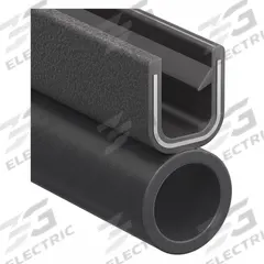 TRIM LOK INC Trim Seal: Top Bulb, 25 ft Overall Lg, PVC Outer, EPDM Bulb, 9/16 in Leg Lg, Bottom (MPN 7100B3X5/32C-25). Key specifications — Standards: UL50E File MH49032; Bulb Material: EPDM; Bulb Location: Bottom; Brand: TRIM LOK INC; Color: Black; Outer Material: PVC; Profile Shape: Top Bulb; _Gripping Style: Single Tongue.