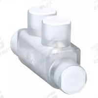 BURNDY Multitap Connector: 2 Port, In-Line Entry, 10 AWG – 250 kcmil Wire Size, Clear (MPN BISR250). Key specifications — Body Material: Aluminum; Brand: BURNDY.