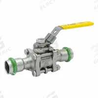 APOLLO Ball Valve: 1 1/2 in, Stainless Steel, Straight Valve Body, Press x Press, Three-Piece, Lever (MPN 123457454). Key specifications — Brand: APOLLO; Handle: Lever.