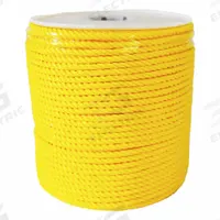 ALL GEAR General Purpose Utility Rope: Twisted, 1/4 in Dia, 1,130 lb Working Load Limit, Yellow (MPN AG3STPP14600). Key specifications — Brand: ALL GEAR; Rope Type: Dynamic.