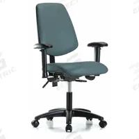 Cleanroom Chair: Vinyl, Arms Included, Ht Range 19 in to 24 in, 18 1/2 in Seat Wd, 17 in Seat Dp (MPN GRVDHCH-MB-RG-RC-8546A1). Key specifications — Foot Support: No; Back Tilt Backward: 12°; Base Material: Nylon; Brand: APPROVED VENDOR; Product Type: Cleanroom Chair; ESD-Safe: Not ESD Safe; Seat Tilt Forward: 8°.