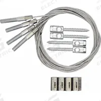 Suspension Kit: 5 ft Cable Lg, WC4 Cable Size, 3/8 in Fitting Size, Threaded Stud, Cable Lock (MPN 32033). Key specifications — Includes: Dual Hanger; Lock Type: Cable Lock; Brand: DURODYNE; Cable Size: WC4; Fitting Type: Threaded Stud.